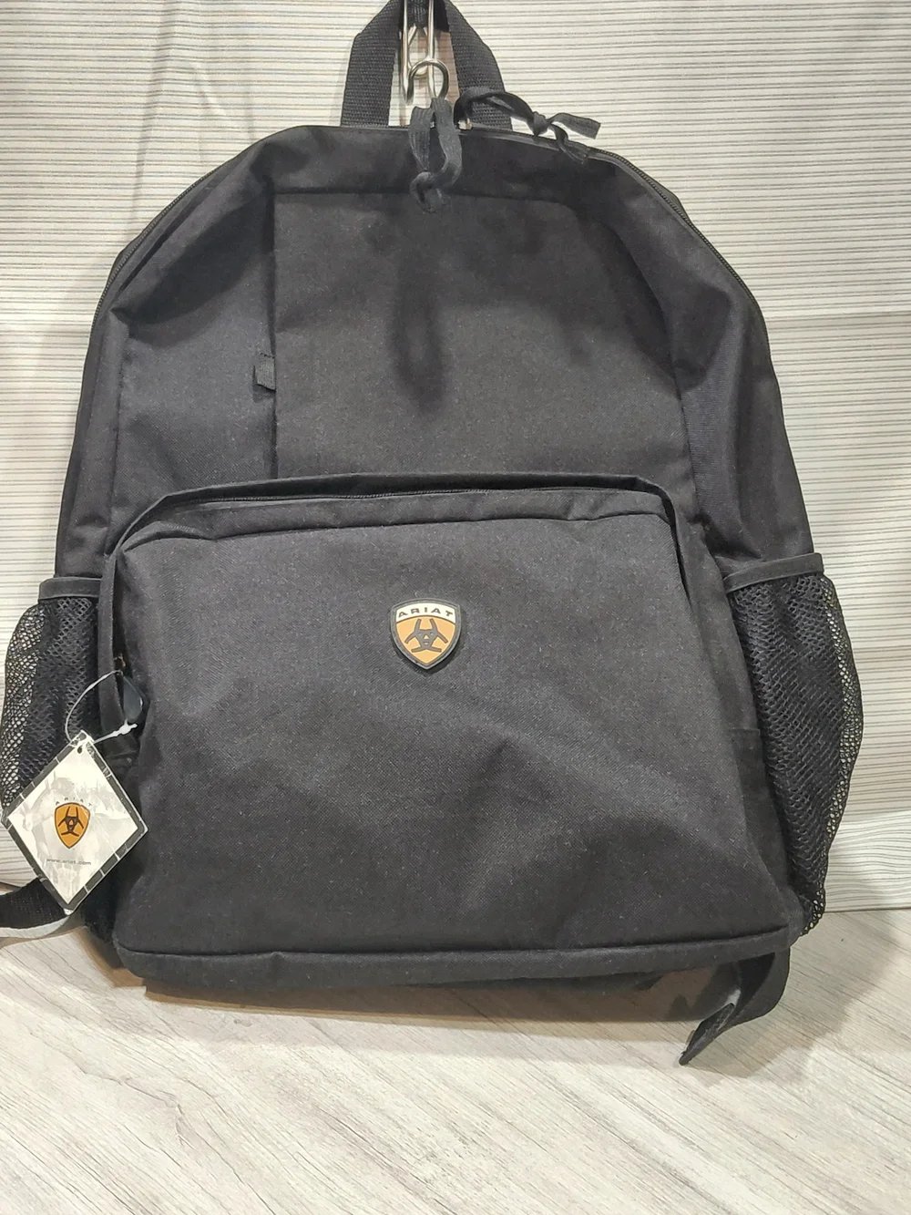NWT Ariat Black Canvas Black Backpack Standard Sized 17